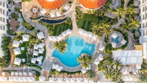Resort pool aerial